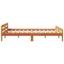 vidaXL viaszbarna tömör fenyőfa ágy matrac nélkül 140 x 200 cm