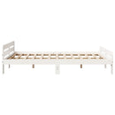 vidaXL fehér tömör fenyőfa ágy matrac nélkül 140x190 cm