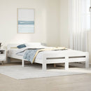 vidaXL fehér tömör fenyőfa ágy matrac nélkül 135 x 190 cm