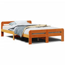 vidaXL viaszbarna tömör fenyőfa ágy matrac nélkül 135 x 190 cm