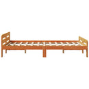 vidaXL viaszbarna tömör fenyőfa ágy matrac nélkül 135 x 190 cm