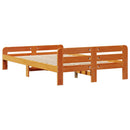 vidaXL viaszbarna tömör fenyőfa ágy matrac nélkül 135 x 190 cm