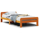 vidaXL viaszbarna tömör fenyőfa ágy matrac nélkül 75 x 190 cm