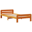 vidaXL viaszbarna tömör fenyőfa ágy matrac nélkül 75 x 190 cm