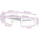 vidaXL viaszbarna tömör fenyőfa ágy matrac nélkül 75 x 190 cm