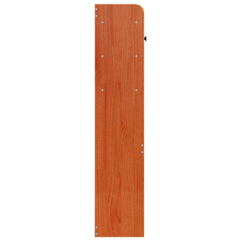 vidaXL viaszbarna tömör fenyőfa fejtámla tárolóval 150 cm
