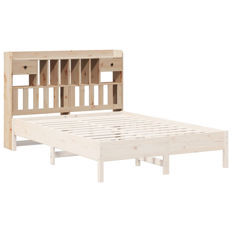 vidaXL tömör fenyőfa fejtámla tárolóval 140 cm