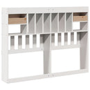 vidaXL fehér tömör fenyőfa fejtámla tárolóval 140 cm