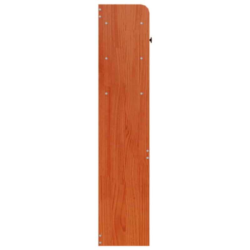 vidaXL viaszbarna tömör fenyőfa fejtámla tárolóval 140 cm