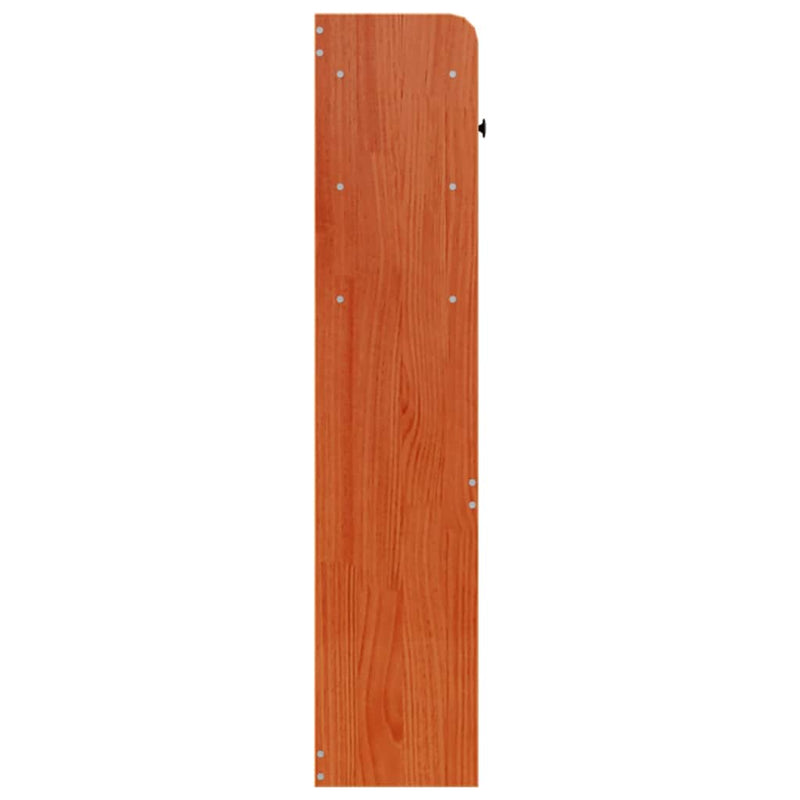 vidaXL viaszbarna tömör fenyőfa fejtámla tárolóval 120 cm
