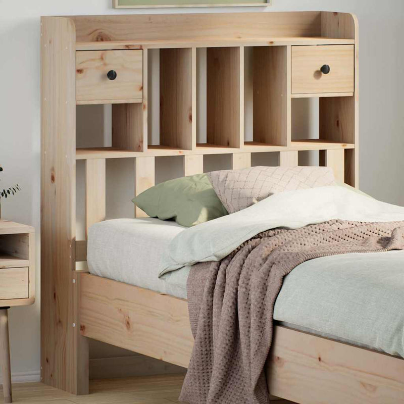 vidaXL tömör fenyőfa fejtámla tárolóval 90 cm
