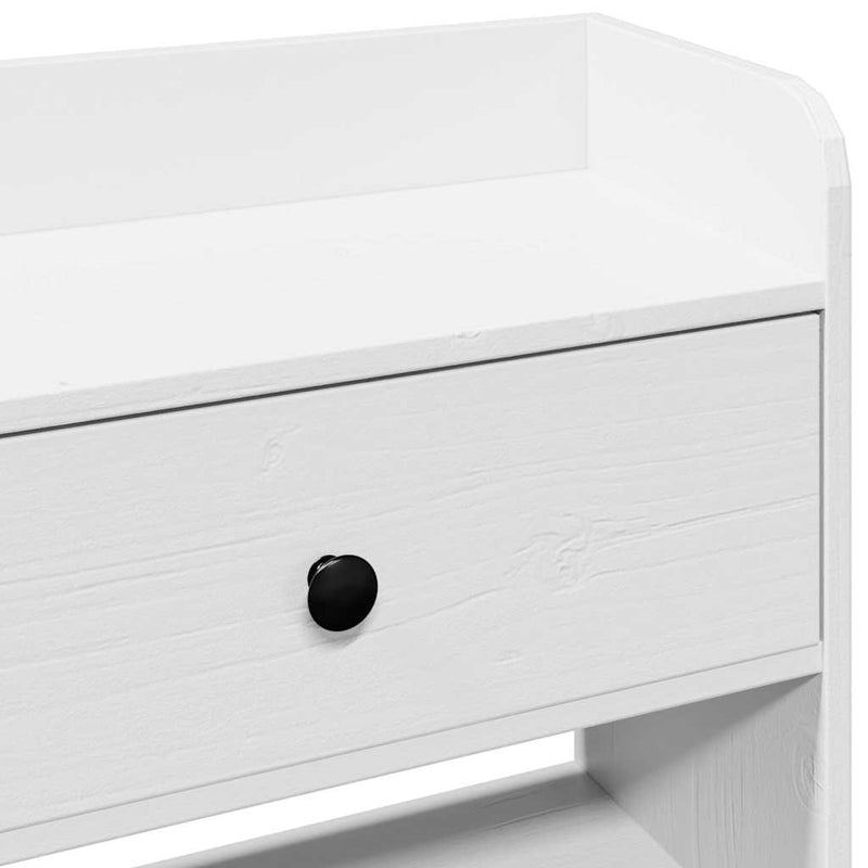 vidaXL fehér tömör fenyőfa fejtámla tárolóval 90 cm