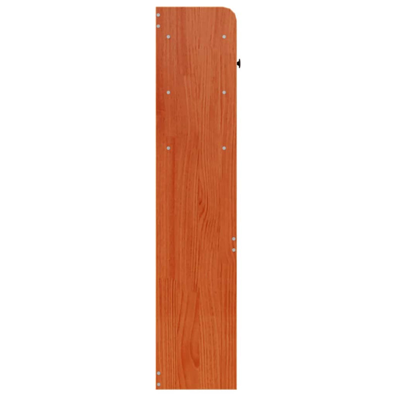 vidaXL viaszbarna tömör fenyőfa fejtámla tárolóval 90 cm