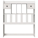 vidaXL fehér tömör fenyőfa fejtámla tárolóval 75 cm