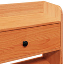 vidaXL viaszbarna tömör fenyőfa fejtámla tárolóval 75 cm