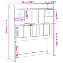 vidaXL viaszbarna tömör fenyőfa fejtámla tárolóval 75 cm