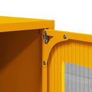 vidaXL mustársárga hidegen hengerelt acél éjjeliszekrény 36x39x60,5 cm