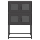 vidaXL Magastábla Fekete 68x39x107 cm Acél