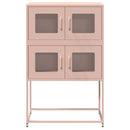 vidaXL Highboard rózsaszín 68x39x107 cm Acél