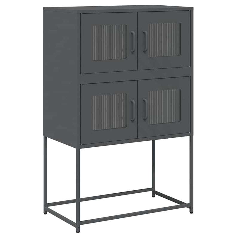 vidaXL Highboard antracit 68x39x107 cm Acél