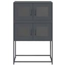 vidaXL Highboard antracit 68x39x107 cm Acél