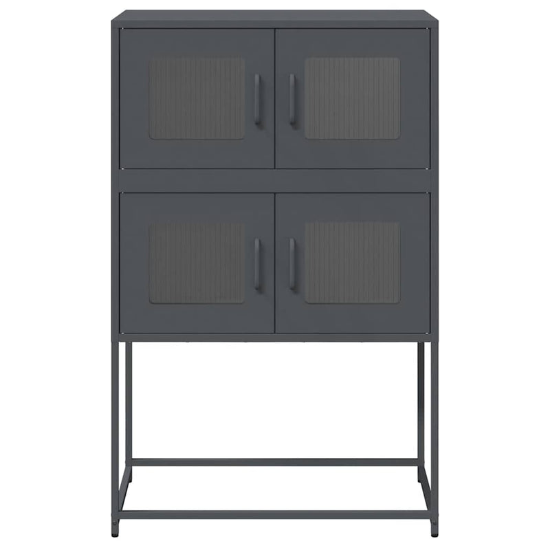 vidaXL Highboard antracit 68x39x107 cm Acél