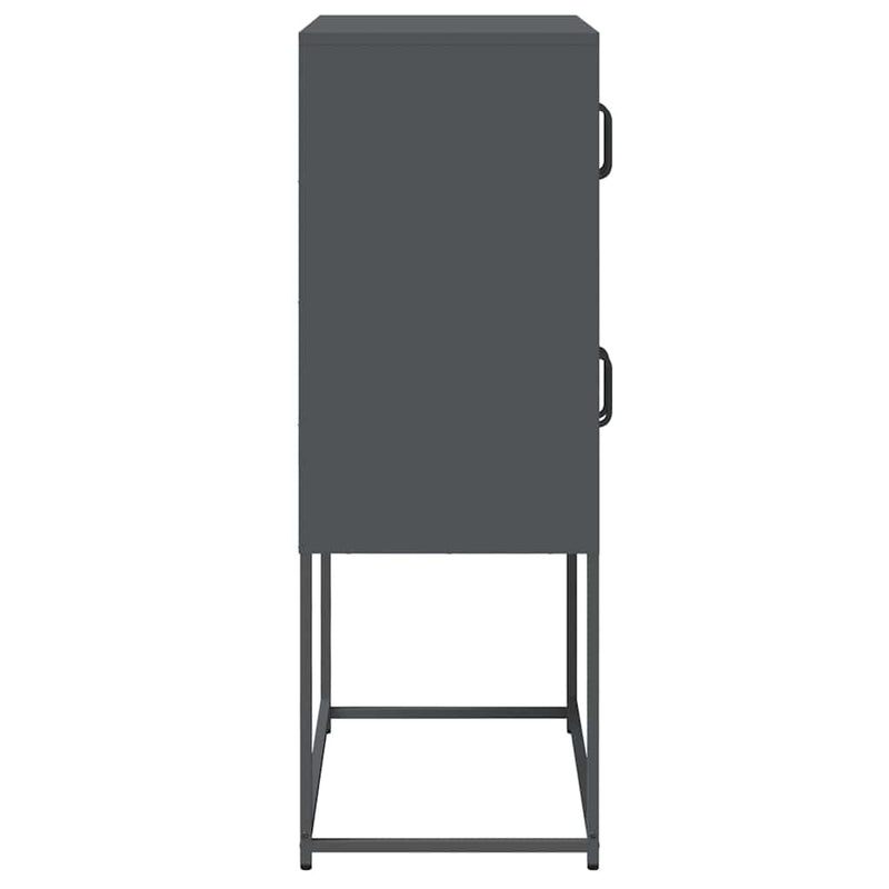 vidaXL Highboard antracit 68x39x107 cm Acél