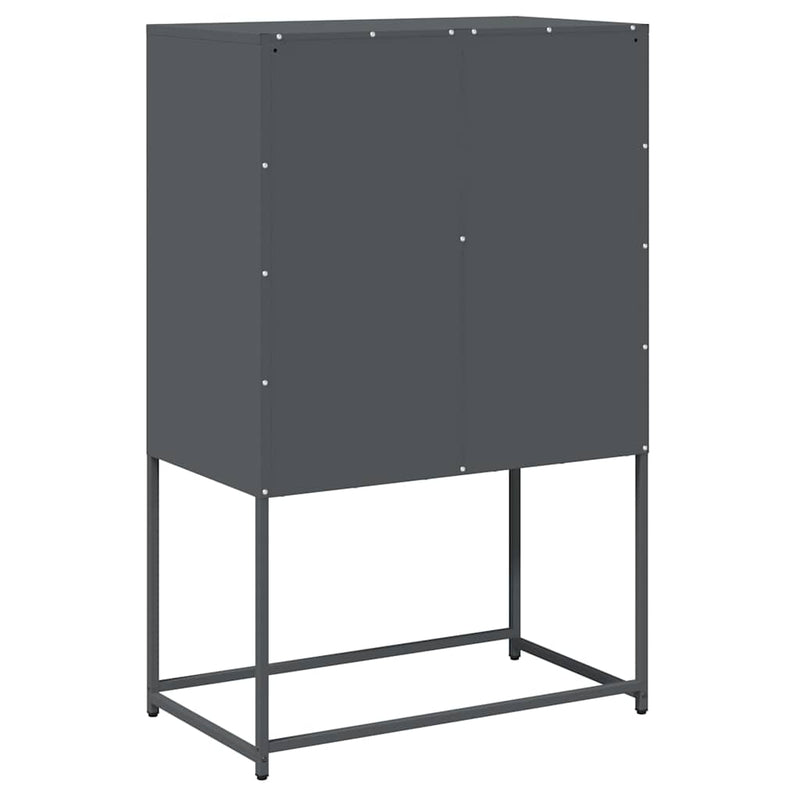 vidaXL Highboard antracit 68x39x107 cm Acél