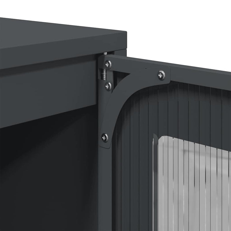 vidaXL Highboard antracit 68x39x107 cm Acél