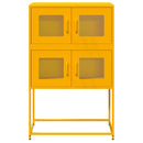 vidaXL Highboard Mustársárga 68x39x107 cm Acél