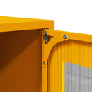 vidaXL Highboard Mustársárga 68x39x107 cm Acél