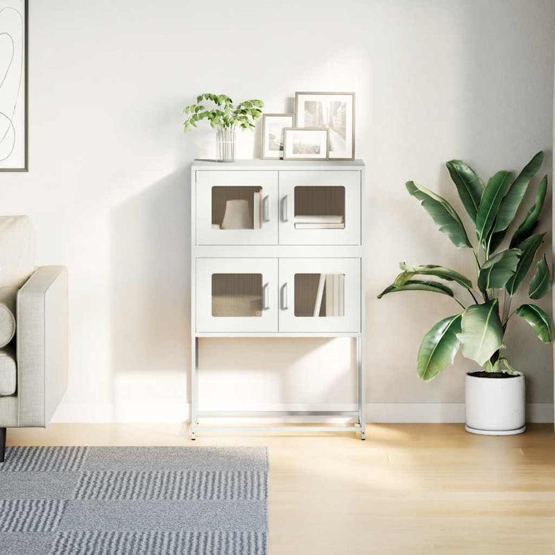 vidaXL Magastábla Fehér 68x39x107 cm Acél