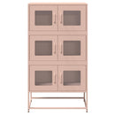 vidaXL Highboard rózsaszín 68x39x123 cm Acél