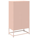 vidaXL Highboard rózsaszín 68x39x123 cm Acél