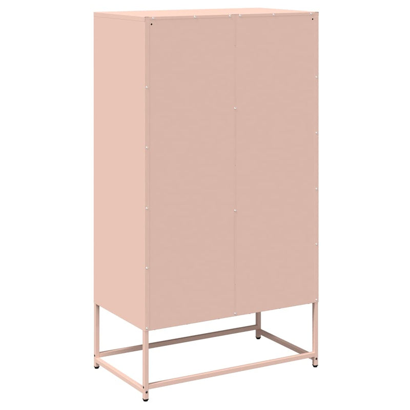 vidaXL Highboard rózsaszín 68x39x123 cm Acél