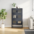 vidaXL Highboard antracit 68x39x123 cm Acél