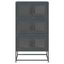 vidaXL Highboard antracit 68x39x123 cm Acél