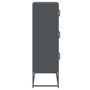 vidaXL Highboard antracit 68x39x123 cm Acél