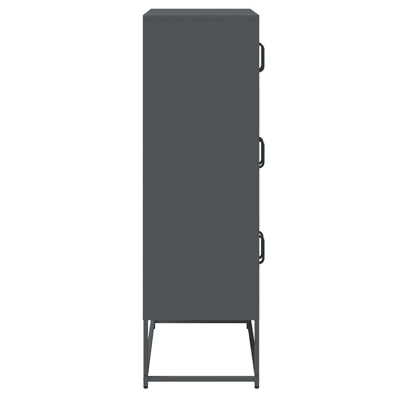 vidaXL Highboard antracit 68x39x123 cm Acél