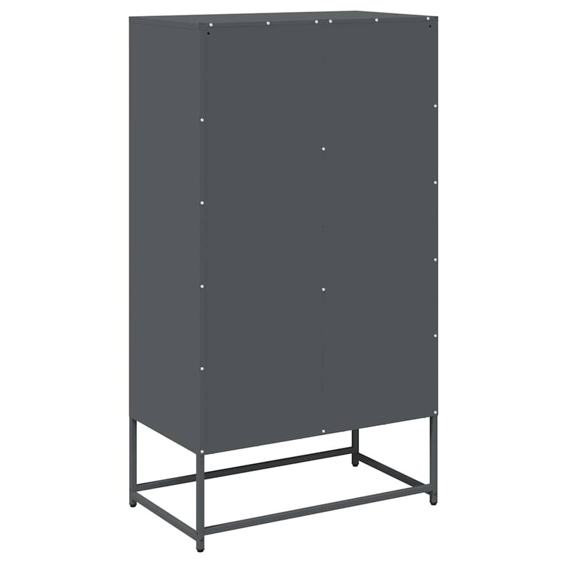 vidaXL Highboard antracit 68x39x123 cm Acél