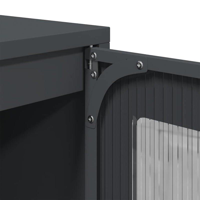 vidaXL Highboard antracit 68x39x123 cm Acél