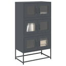 vidaXL Highboard antracit 68x39x123 cm Acél