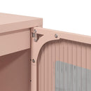 vidaXL Highboard rózsaszín 68x39x123 cm Acél