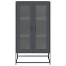 vidaXL Highboard antracit 68x39x123 cm Acél