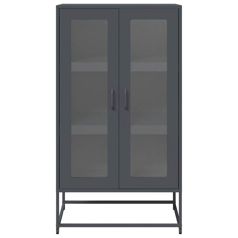 vidaXL Highboard antracit 68x39x123 cm Acél