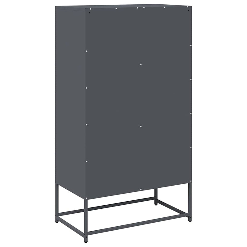 vidaXL Highboard antracit 68x39x123 cm Acél