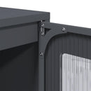 vidaXL Highboard antracit 68x39x123 cm Acél