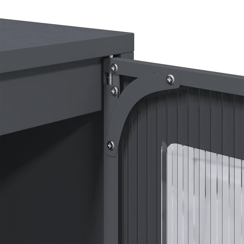 vidaXL Highboard antracit 68x39x123 cm Acél