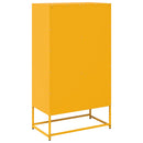 vidaXL Highboard Mustársárga 68x39x123 cm Acél