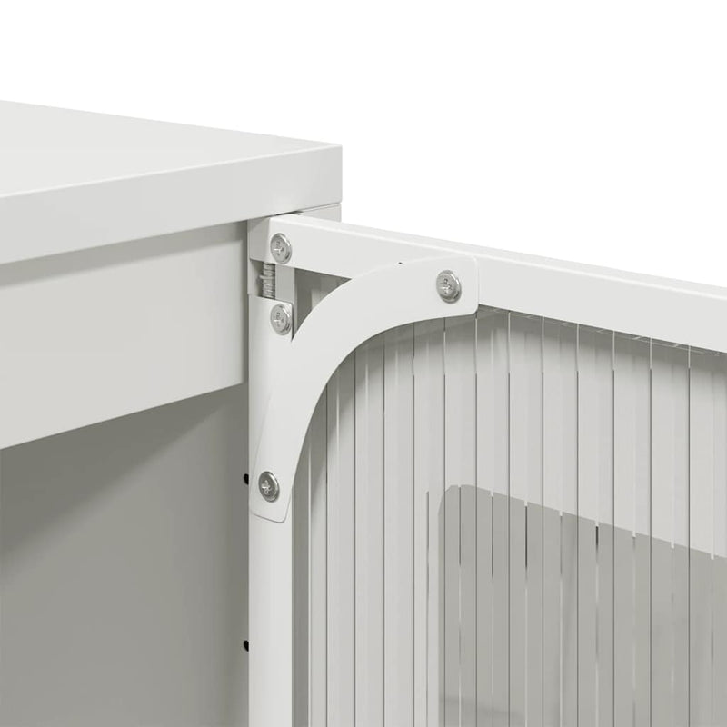 vidaXL Magastábla Fehér 68x39x123 cm Acél